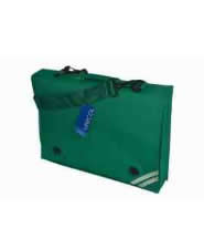 Book Bag with carry strap (Bottle Green) with Logo - Beacon Academy