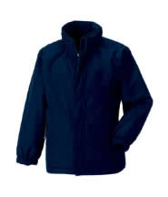 Reversible Jacket (Navy Blue) with Logo - St Winefride's Catholic Voluntary Academy