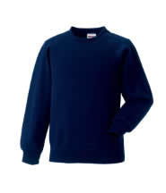 Knitted Jumper (Navy) with Logo - Boothwood School