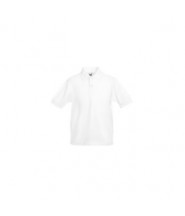 Polo Shirt (White) with Logo - Holywell Primary School